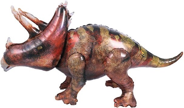 Fa (53"/135 см) Ходячая Фигура, Динозавр Трицератопс, 1 шт. в упак.