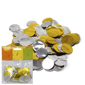 Конфетти бумага/фольга Круги золото/серебро 2,5 см 14 гр Конфетти бумага/фольга Круги золото/серебро 2,5 см 14 гр