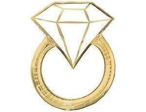 An (30"/76 см) Фигура Кольцо бриллиант золотое, 1 шт.