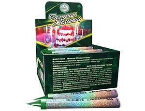 Свеча-Фонтан д/торта 12 см, 45 сек, 40 шт.