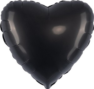 Fm (18''/46 см) СЕРДЦЕ Сатин Black, 1 шт.