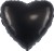 Fm (18''/46 см) СЕРДЦЕ Сатин Black, 1 шт.