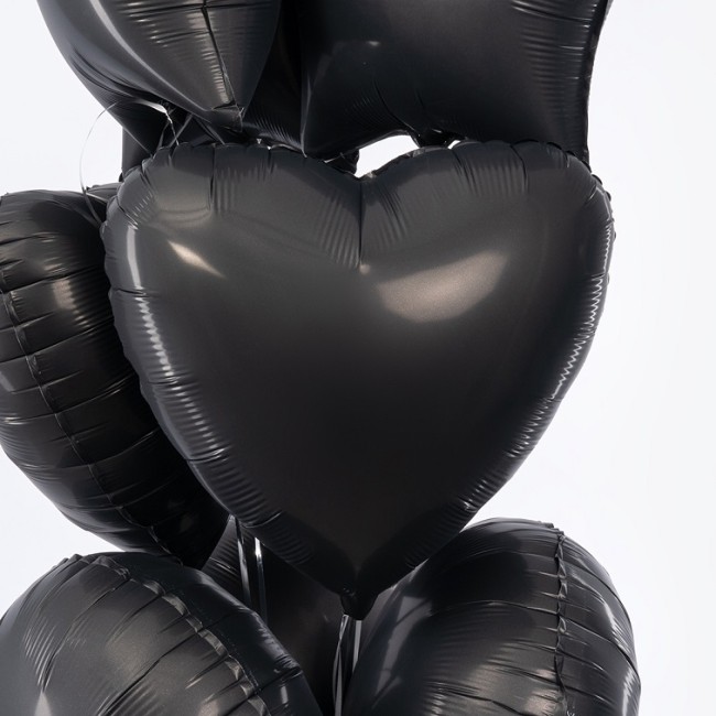 Fm (18''/46 см) СЕРДЦЕ Сатин Black, 1 шт.