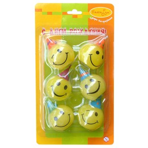 MC Свечи Смешные лица 6шт