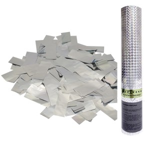 AC 30см Пневмохлопушка Серебряное конфетти