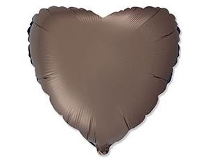 Fm (18''/46 см) СЕРДЦЕ Сатин Brown, 1 шт.