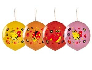 Gm (18''/45см) /Панч-болл с рисунком Насекомые многоцветные, 25 шт