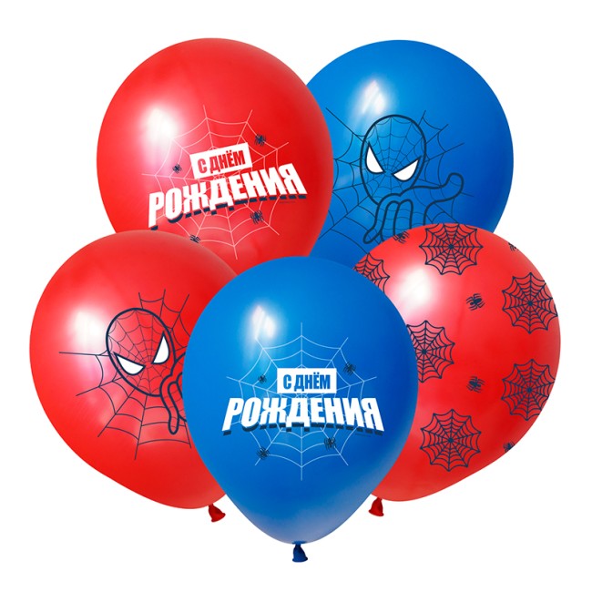 Вп (12''/30 см) Паучок С ДР, Ассорти Пастель, 50 шт.