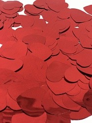 Конфетти фольга, Сердца, Красный, 2,5 см, 50 гр