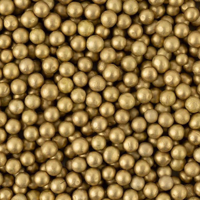 Шарики пенопласт, Золото, Металлик, 6-8 мм, 10 гр.