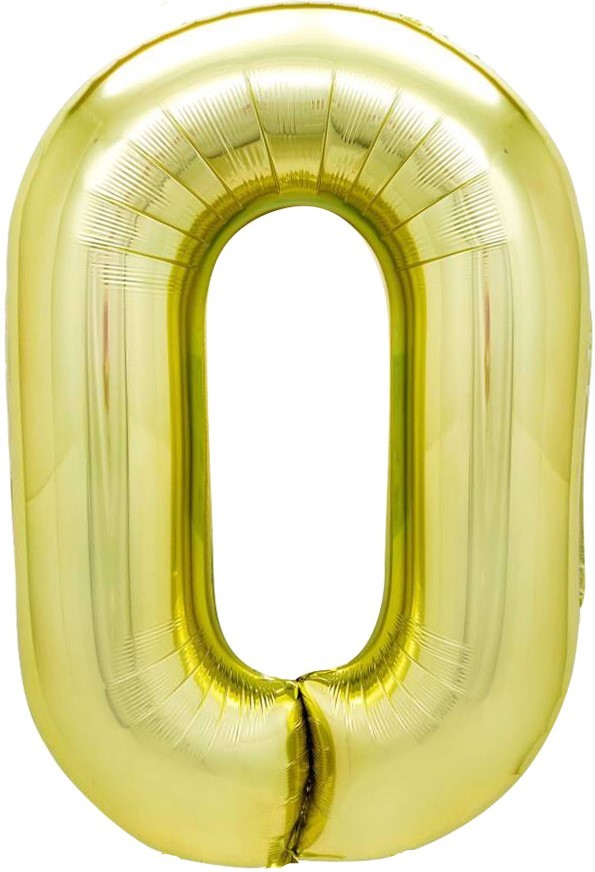 Fa (40''/102 см) Цифра, 0, Белое золото, 1 шт. в уп.