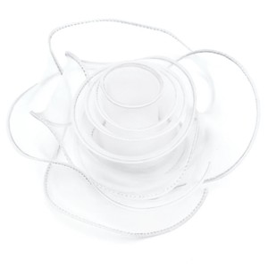 Лента декоративная (4 см*9,14 м) Органза с леской, Белый, 1 шт.