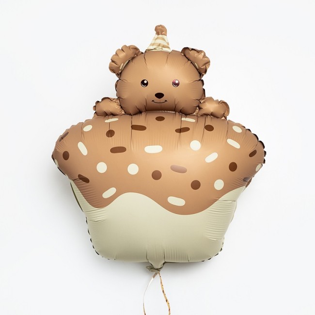 Fa (29''/74 см) Фигура, Кексик с медвежонком, Бежевый, Сатин, 1 шт. в уп.