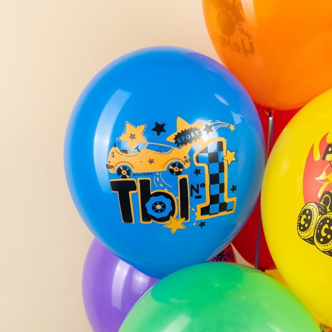 Дб (12''/30 см) С ДР Крутые машинки, Ассорти, пастель, 2 ст, 25 шт.