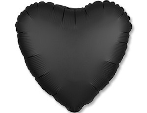 Аn (18''/46 см) СЕРДЦЕ Сатин Onyx, 1 шт.