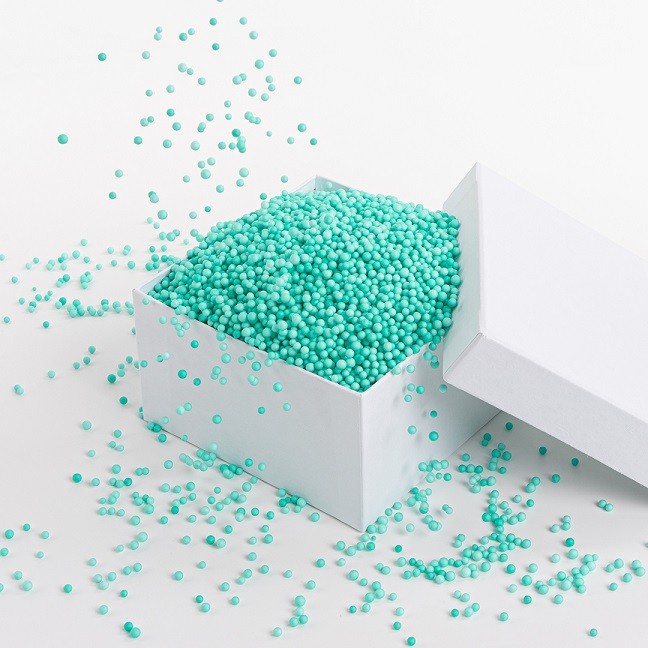 Шарики пенопласт, Зеленый, 2-4 мм, 10 гр.