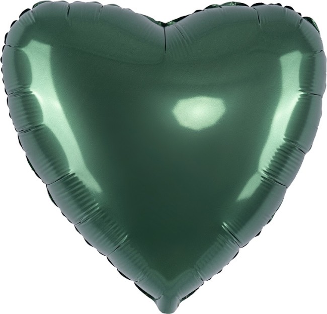 Fm (18''/46 см) СЕРДЦЕ Сатин Dark Green, 1 шт.