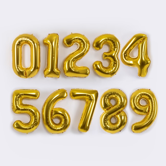 Fa (40''/102 см) Цифра, 6, Золото, 1 шт. в уп.