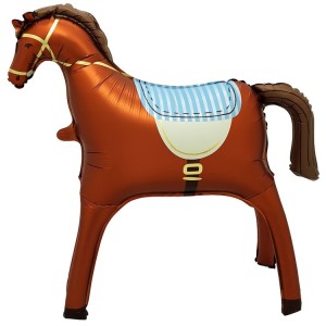 Fa 3D (35''/89 см) Фигура, Лошадка, Коричневый, Сатин, 1 шт. в уп.