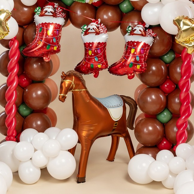 Fa 3D (35''/89 см) Фигура, Лошадка, Коричневый, Сатин, 1 шт. в уп.