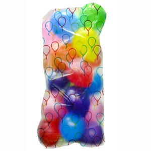 Пакет д/надутых шаров 125*180см с рис. шарики, 5 шт.