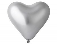 Gm Сердце (12''/30 см) /89 Хром Shiny Silver, 25 шт.