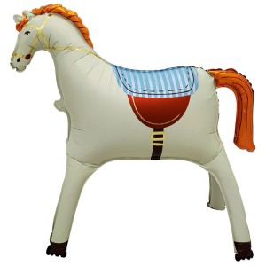 Fa 3D (35''/89 см) Фигура, Лошадка, Бежевый, Сатин, 1 шт. в уп.