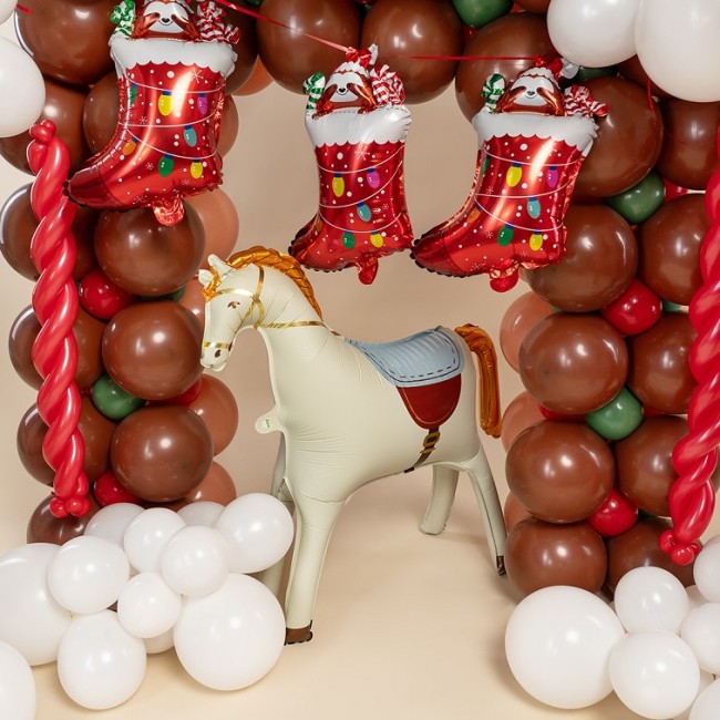 Fa 3D (35''/89 см) Фигура, Лошадка, Бежевый, Сатин, 1 шт. в уп.