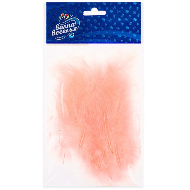 Перья, Премиум, Нежно-розовый, 12-15 см, 30 шт.