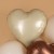 Fa (18''/46 см) Сердце, Кремовый, Сатин, 1 шт.
