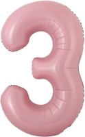 Fa (16"/41 см) Мини-цифра с клапаном, 3, Розовый, 1 шт.