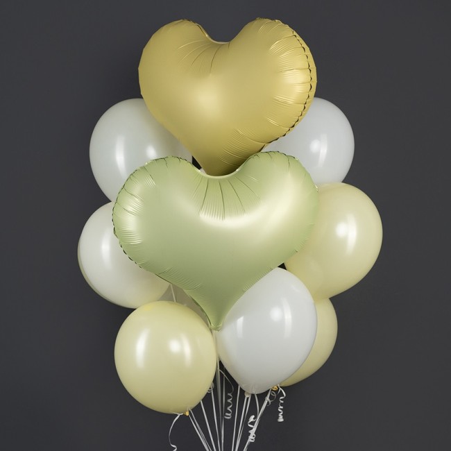 Fa (24''/61 см) Сердце, Люкс, Оливковый, Матовый, 1 шт.