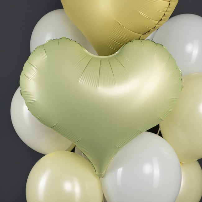 Fa (24''/61 см) Сердце, Люкс, Оливковый, Матовый, 1 шт.