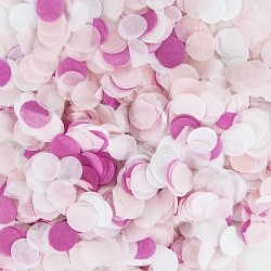 Конфетти тишью Круг, Розовый микс, 1 см, 50 г. Конфетти тишью Круг, Розовый микс, 1 см, 50 г.