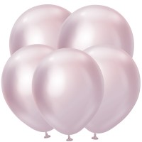 Вх (12"/30 см) Розовый лайт, Зеркальные шары, 50 шт.