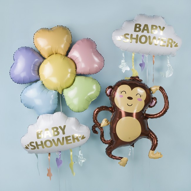 Fa (39''/99 см) Цветок, Лепестки Сердечки, Разноцветный, 1 шт.