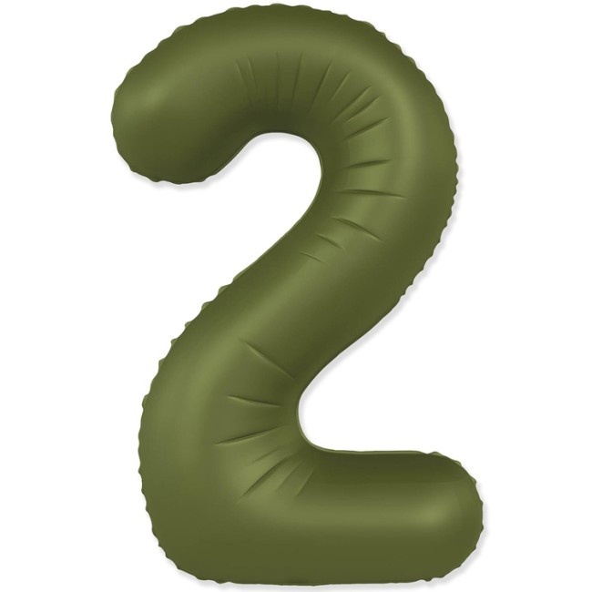 Fm (40''/102 см) Цифра, 2 SLIM Olive Green, 1 шт. в уп.