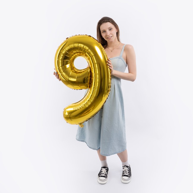 Fa (40''/102 см) Цифра, 9, Золото, 1 шт. в уп.