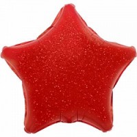 Fa (10''/25 см) Мини-звезда с клапаном, Красный, голография, 5 шт.