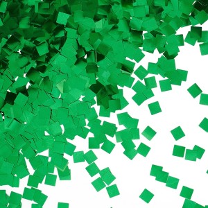 Конфетти фольга Квадрат, Зеленый, Металлик, 1 см, 50 г.