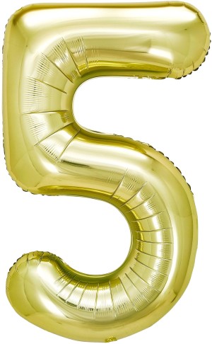 Fa (40''/102 см) Цифра, 5, Белое золото, 1 шт. в уп.