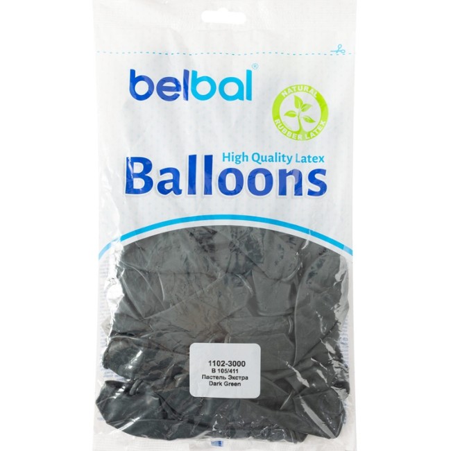 Bb (14''/35 см) /411 Пастель Экстра Dark Green, 50 шт.