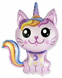 Fm (14"/36 см) Мини-фигура, Котенок-единорог, Розовый, 5 шт.