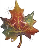 Gr (35"/89 см) Фигура, Осенний лист, Голография, 1 шт.