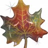 Gr (35"/89 см) Фигура, Осенний лист, Голография, 1 шт.
