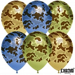ДБ (12''/30 см) Камуфляж, Ассорти, хром, 5 ст, 50 шт.