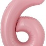 Fa (16"/41 см) Мини-цифра с клапаном, 6, Розовый, 1 шт.