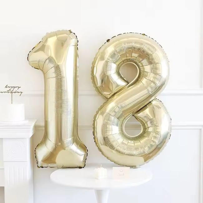 Fa (40''/102 см) Цифра, 6, Белое золото, 1 шт. в уп.