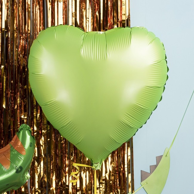 Ag (19''/48 см) Сердце, Мистик, Фисташка, Сатин, 1 шт.