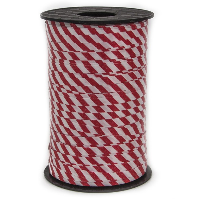 Лента полипропиленовая (0,5 см*250 м) Диагонали, Красный, 1 шт.